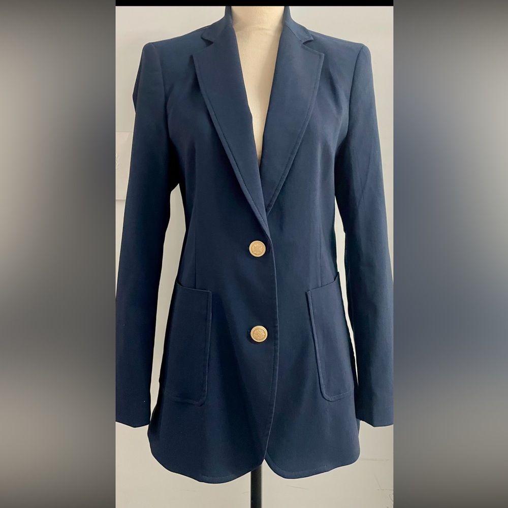 NWT - “J. McLaughlin” Dark Blue Blazer with Gold Accents